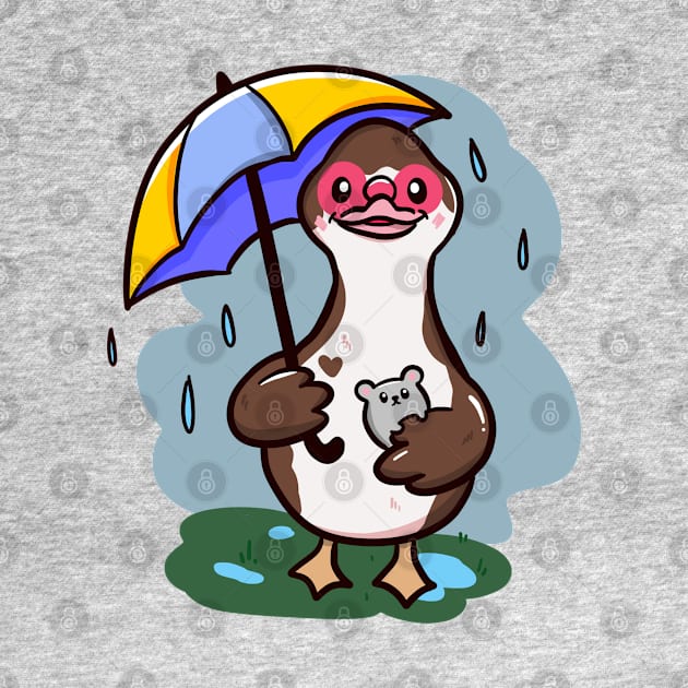 Rainy days duck by Jurassic Ink